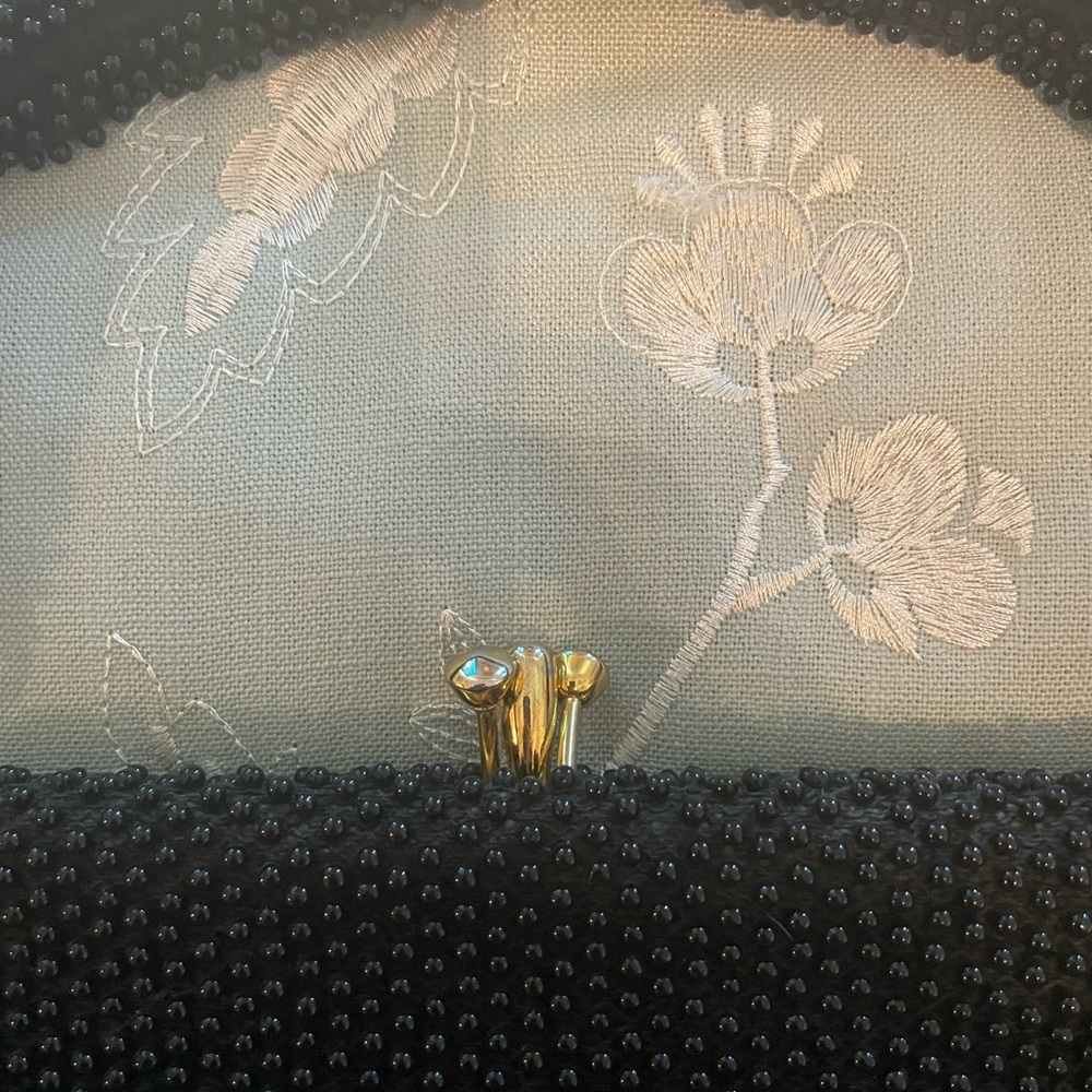 Black Beaded Corde’ Bead Vintage Bag - Picture 3 of 14